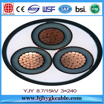 Copper conductor 3 core 95mm2 XLPE insulated power cable