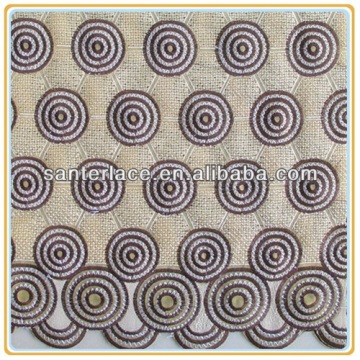 sheer embroidered polyester fabric