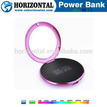 Unique design led compact mirror power bank ,compact power bank 5000mah 7000mah