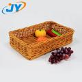 Handweaved Plastic Rattan Supermarket Fruit Vegetable Basket