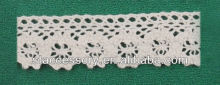 dyeable cotton entredeux lace,crochet 100% cotton lace trim,daisy lace cotton