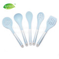 Set di utensili da cucina in silicone scintillante di colore caldo