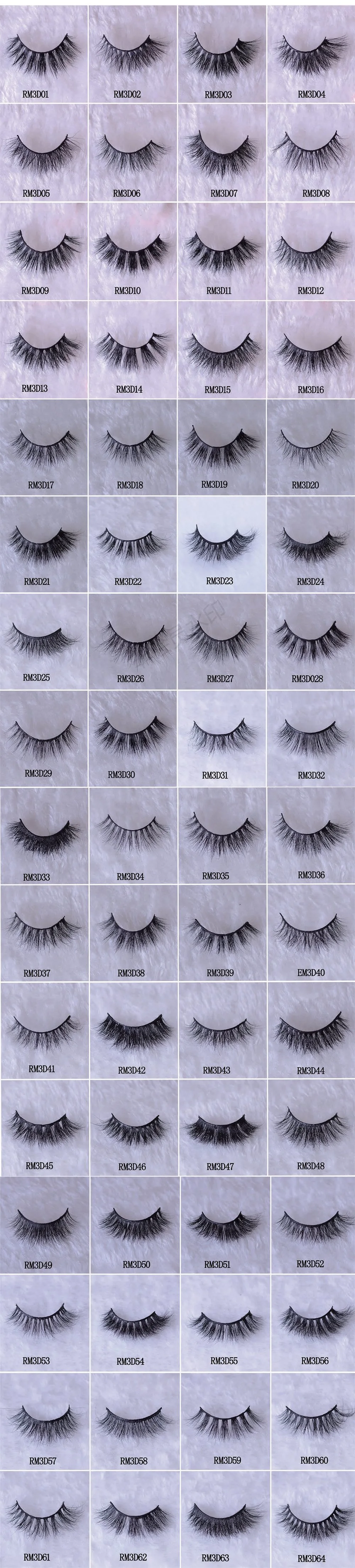 Factory Wholesale False Silk/Faux Mink/ Mink Eyelashes for Beauty Shop