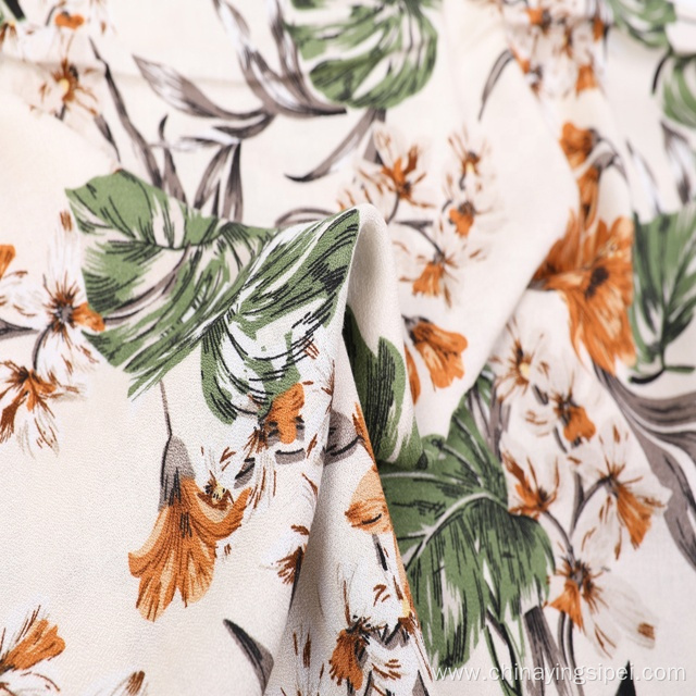 100% Viscose Moss Crepe Printed Fabrics