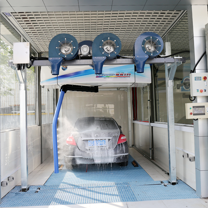 touchless car wash system with drying