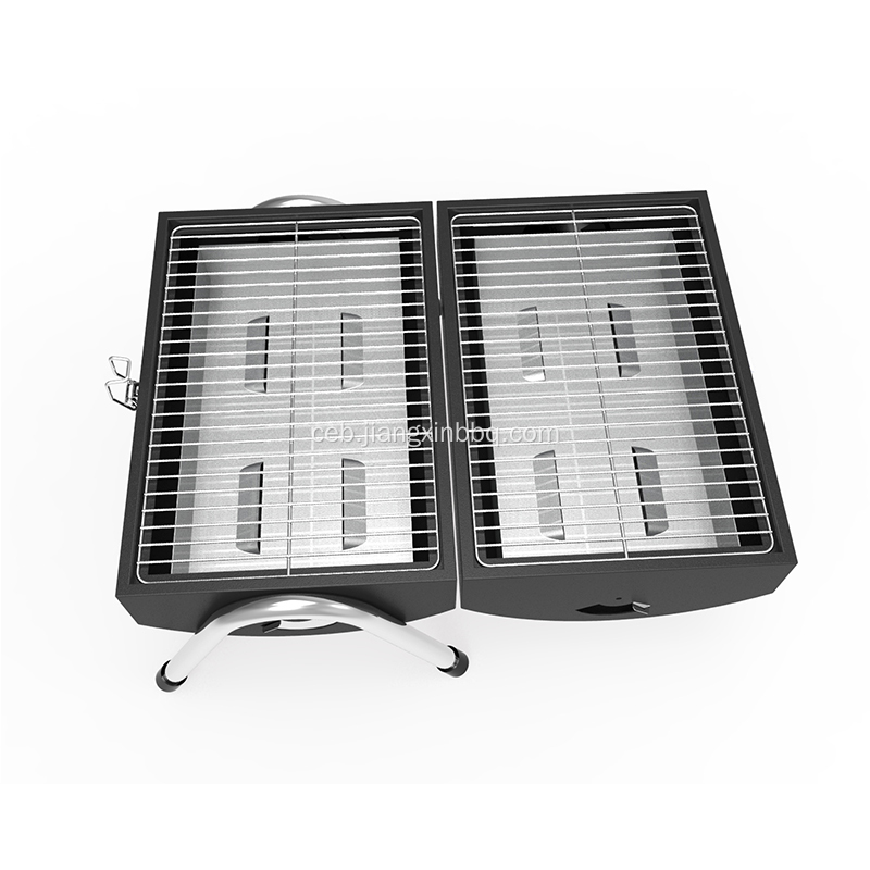 Ang Stainless Steel Doble nga Gilid nga Portable Charcoal Grill