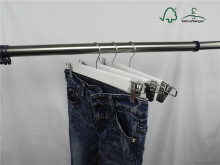 White color skirt hanger for jeans with clips