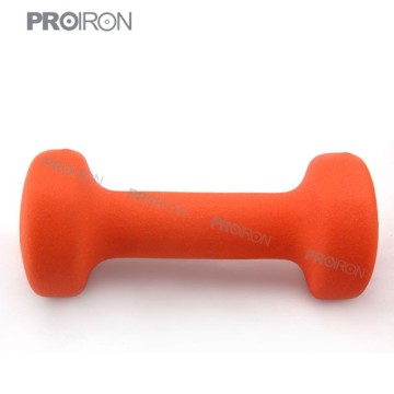 orange neoprene dumbbells pair fixed baby dumbbel