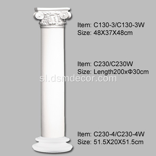 PU dekorativni kapiteli za ionske stebre
