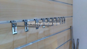 K06 Chrome plating metal hooks with nail ,metal wall hanging Slatwall hooks