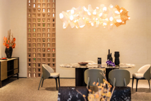 Dining chair with Ash wood and leather