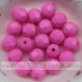 Round ball diamond beads 32 facets cut solid color