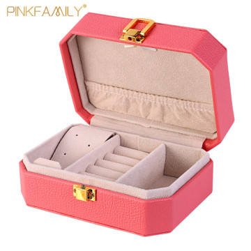 Hot Sale Leather Travel Jewelry Organizer Jewelry Box for Ring