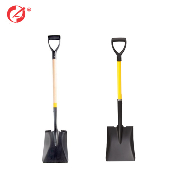 Dark Red Multifunctional Outdoor Shovel with Handle, Hoe, and Fork