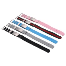 Stainless Steel Fabric ID QR Code Medical Bracelet