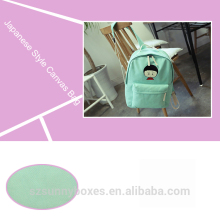 latest canvas backpack/korean style backpack/custom logo back packs