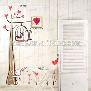 2017 Tree Wall Stickers Clock Digital Wall Clock Vinyl Wall Clock Promotion Wall Clock