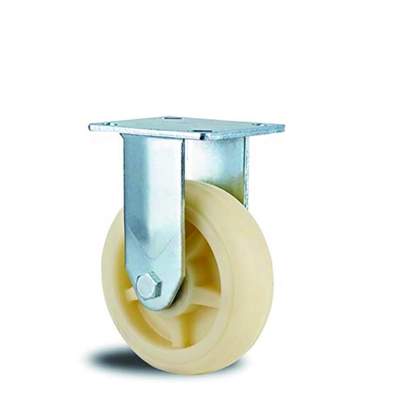 Heavy Duty Rigid Caster Wheels of White PP 