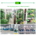 High output waste tire recycling machinery