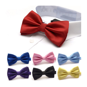 Wholesale Nice Looking Colorful satin necktie bowtie