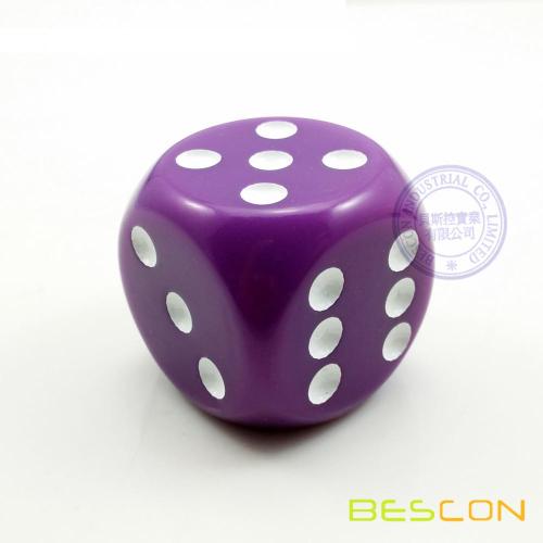 Giant Colored Plastic Dice 40MM in Round Style