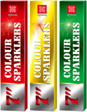 7'' Colour Sparklers Fireworks