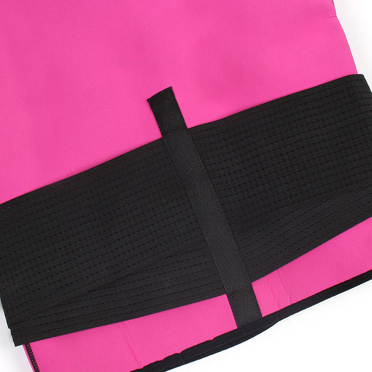Custom Logo Pink Shaping Curve Zipper Plus Size Neoprene Vest With Belt