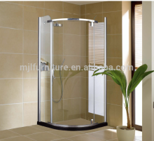 Round shower enclosure for UK market with stainless steel hardware