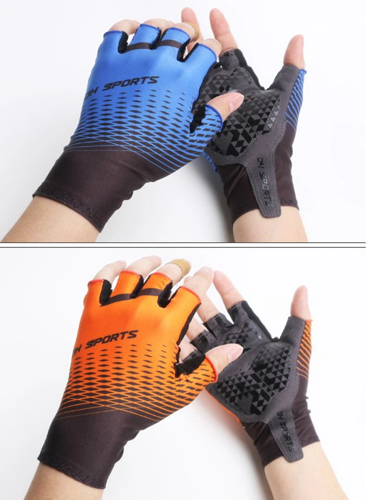 Wholesale Cycling Sunscreen Breathable Sweat-Absorbent Non-Slip Unisex Cycling Half-Finger Gloves