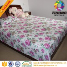 2016 hotsale 100% cotton big flower print fabric for bed sheets