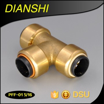 golden brass quick fittings push fit Water Filter Pipe Fitting