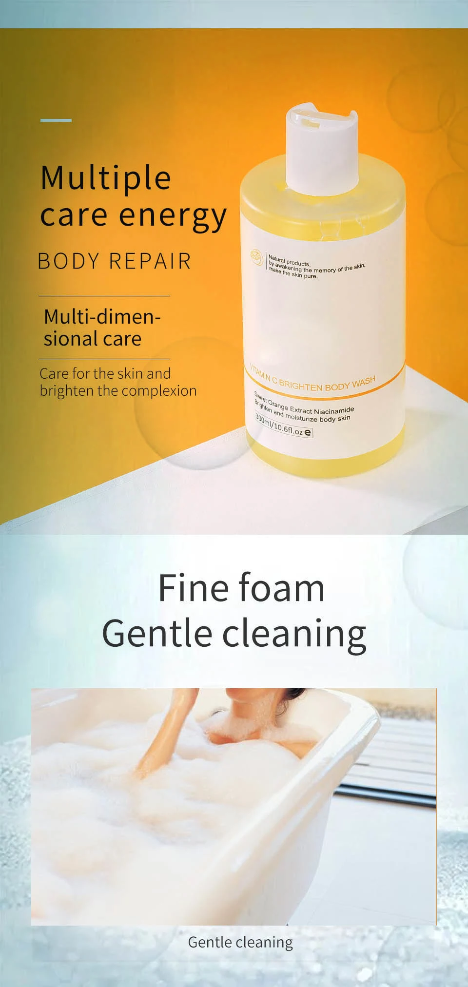 OEM/ODM Charcoal Essence Moisturizing Soothing Shower Gel Natural Herbs Organic Deep Cleansing Nourishing Skin