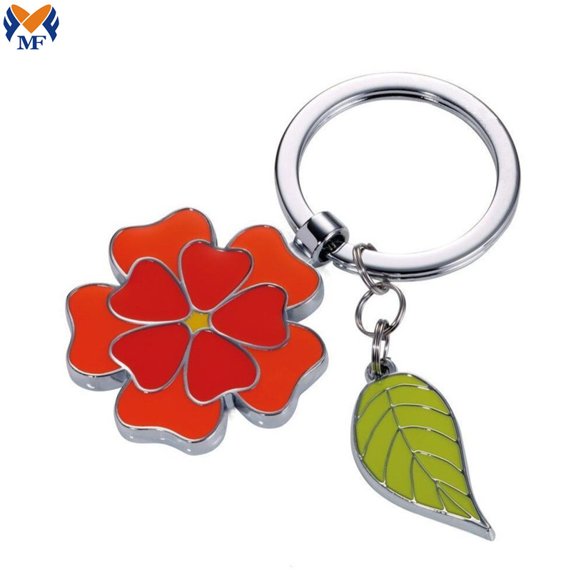 Leaf Charm Keyring Jpg