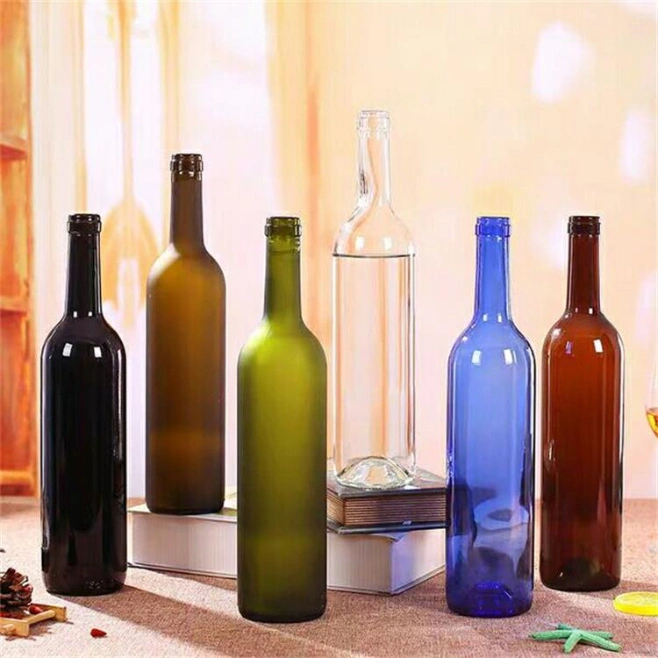 Wholesale High White Material Wine Empty Glass Red Wine Bottle