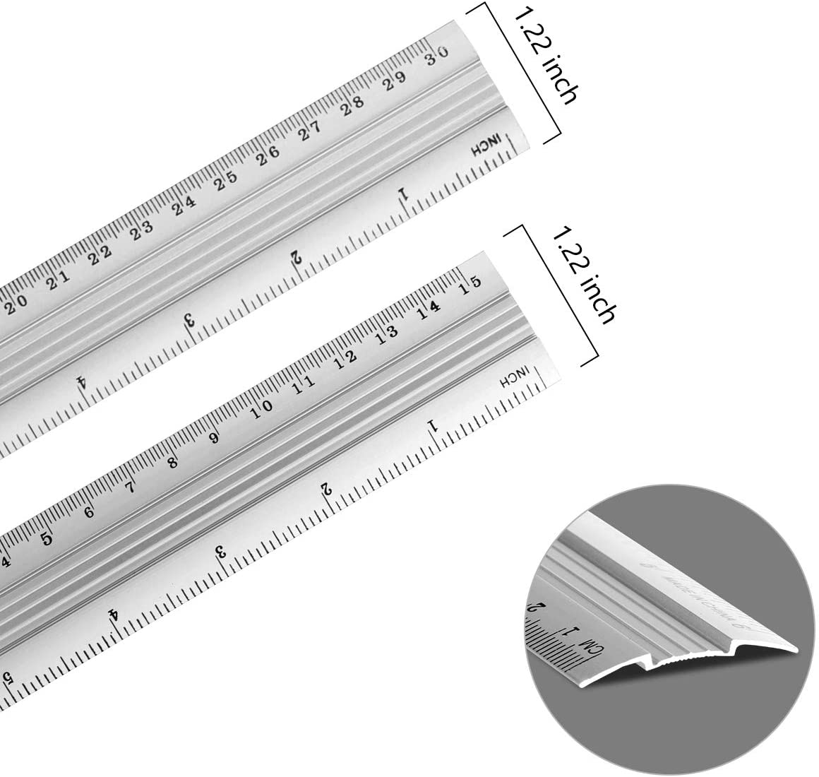 Measuring rulers of various sizes