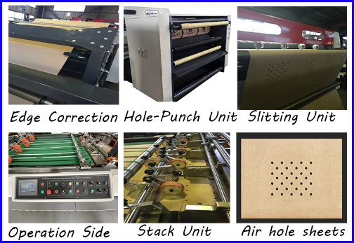 Air Breath Hole Die-Cutting Inline Rotary Blade Sheeting Machine Kraft Paper Roll Cross Cutting Machine China Machinery Price