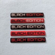 Aluminum Black Edition Car Badge Metal Rear Emblem