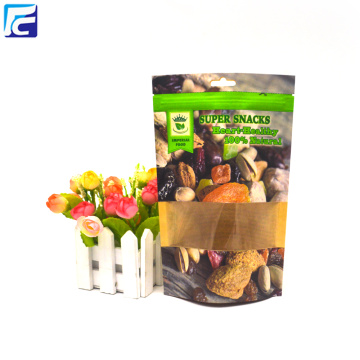 Kraft Paper Bag With Window Snack Food Packaging