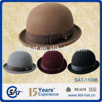 2016 costome wool felt quality bowler hat