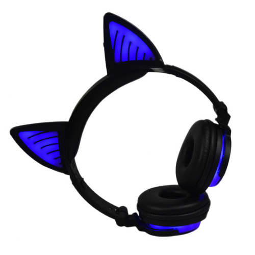 輝く猫Bluetoothワイヤレスイヤホンヘッドフォンオーバーイヤホン