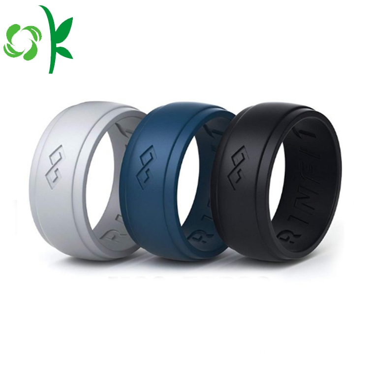 Waterproof Silicone Finger Ring Engraved Engagement Rings