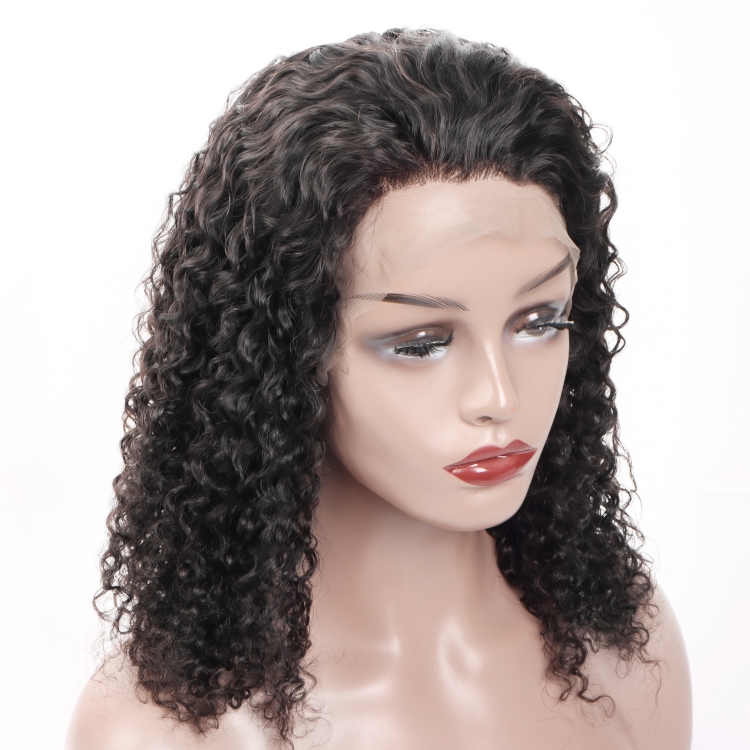 Kinky Curly 180% Density Human Hair Wig Lace Front 13X4 Raw Natural Color With Baby Hair Pre Plucked Glusless Wigs
