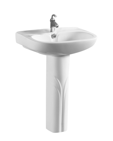 Sanitary Ware Bathroom Glazed Surface Pedestal Wash Basin