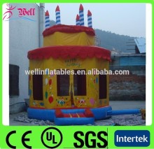 Birthday cake inflatable bouncer / sale cheap bouncy castle / castle beds for kids