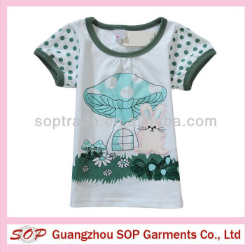 New design children's clothes girls printed short sleeve t-shirt children s clothing