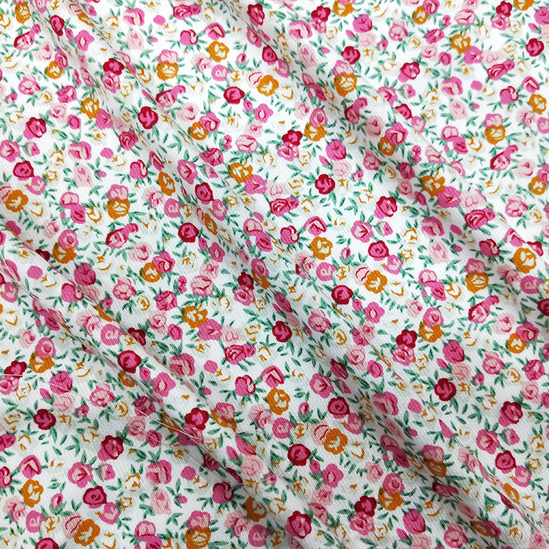 Factory ready goods small floral cute designs cotton printed twill children's cartoon cotton twill fabric