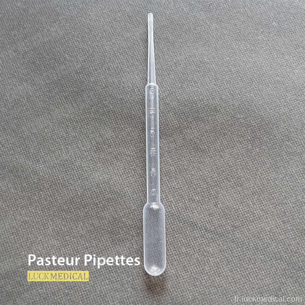 Pipettes pasteur plastique 1 ml 3 ml 5ml