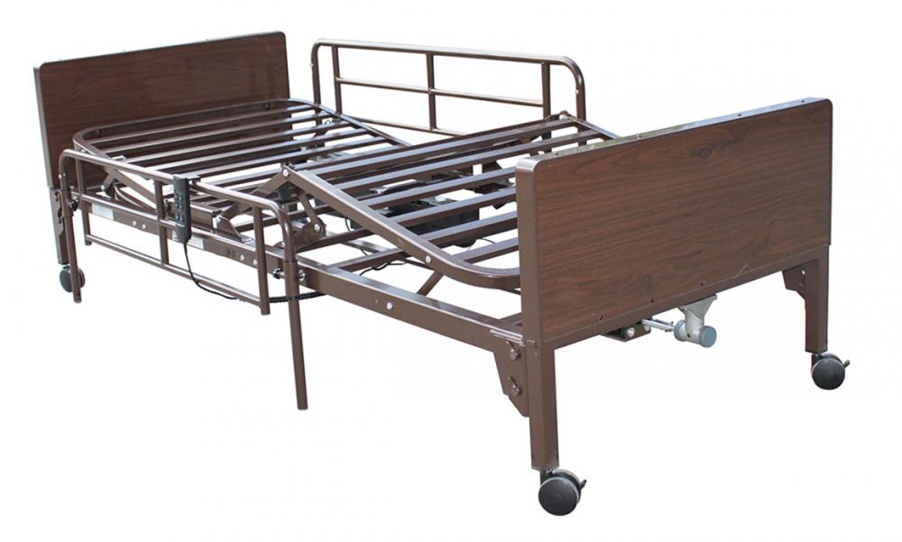 Foldable medical electric hospital bed