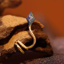 "Golden Dynasty" Designed Earrings Applied