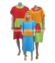 High Quality Surf Beach Hooded Terry Cloth, Pocket Beach Robe textiles fabric